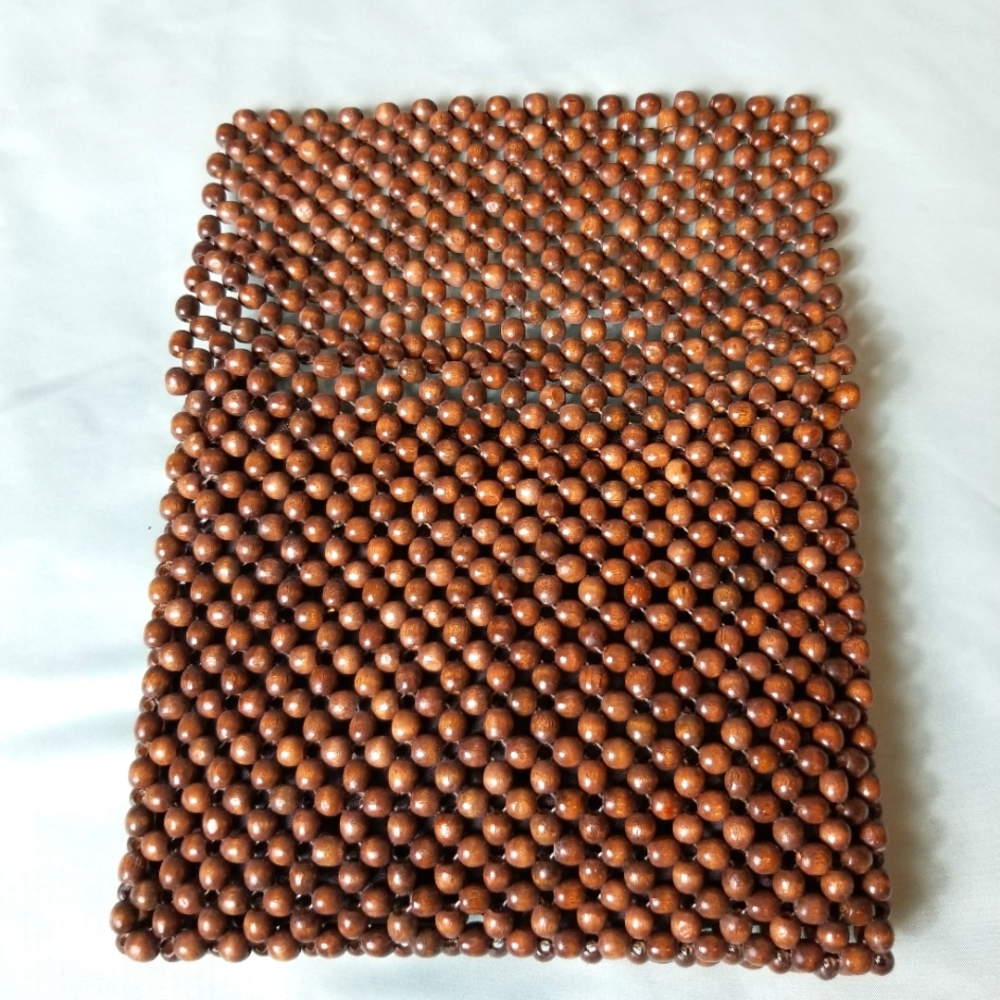 Giannini Wood bead shoulder bag purse